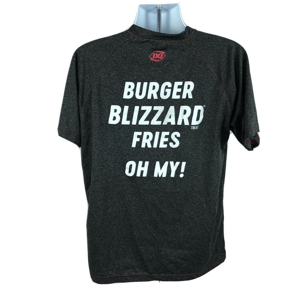 Dairy Queen Employee Uniform Shirt Burger Blizzard Fries Oh My Size Medium
